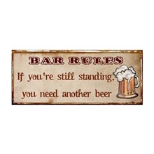 Metalskilt Bar Rules