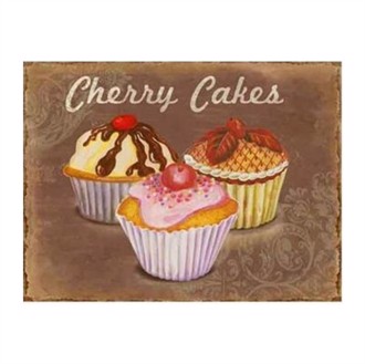 Metalskilt Cherry Cakes