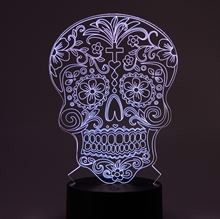 Plade til 3D LED lampe Skull