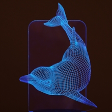 Plade til 3D LED lampe Delfin