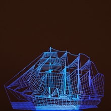 Plade til 3D LED lampe Skib