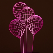 Plade til 3D LED lampe Balloner
